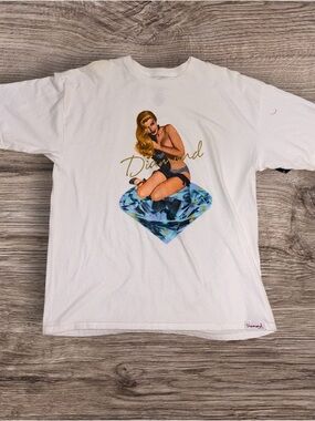 Diamond Supply Co. White 'Diamond' Graphic Swim Tee